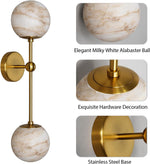 Alabaster Double Spherical Wall Lamp by Dalmivik, product or room detail view