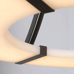 Alabaster Halo Pendant Light – Black & White LED Chandelier by Dalmivik, product or room detail view