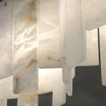 Alabaster Pendant Lamp with Gold & White Finish by Dalmivik, product or room detail view
