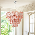 Amara Ripple Blush Tiered Glass Chandelier
