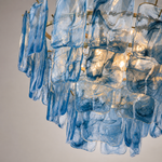 Aureate Cascade Murano-Style Glass Tile Chandelier