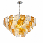 Aureate Cascade Murano-Style Glass Tile Chandelier