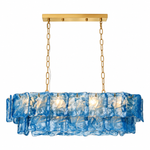 Aurevia Murano-Style Linear Art Glass Chandelier, complete fixture