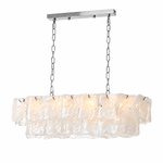 Aurevia Murano-Style Linear Art Glass Chandelier