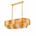 Aurevia Murano-Style Linear Art Glass Chandelier