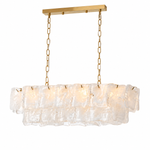 Aurevia Murano-Style Linear Art Glass Chandelier