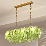 Aurevia Murano-Style Linear Art Glass Chandelier