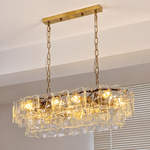 Aurevia Murano-Style Linear Art Glass Chandelier