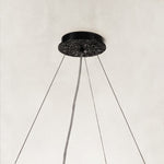 black crystal-branch chandelier ceiling canopy detail.
