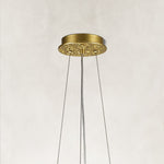 Gold-tone ornate canopy and suspension detail