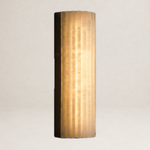 Capsula Alabaster Wall Sconce 11.8" by Dalmivik, complete fixture illuminated