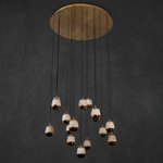 Cascata Modern Alabaster Cluster Pendant Light by Dalmivik, complete fixture view