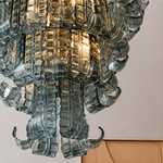 Celestine Aqua Five-Tier Glass Chandelier