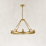 Classic Candle Ring Chandelier in 31.5 in / 80 cm - complete fixture