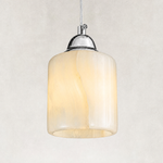 Cloud Onyx Cylinder Pendant 3.5" in Chrome finish shown in full against a neutral background