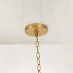 Eight-Light Glass Globe Chandelier 36" room scene