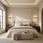 Semicircular Two-Light Glass Wall Sconce room scene