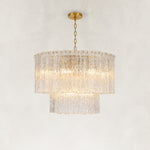 Twelve-Light Glass Globe Chandelier 36" complete fixture view