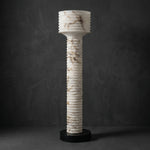 Colonna Ribbed Column Floor Lamp by Dalmivik, complete fixture view