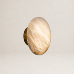 Cristallo Modern Alabaster Sconce by Dalmivik, complete fixture view