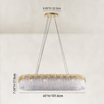 40-inch chandelier dimension drawing.