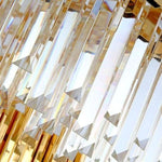 Detail of clear faceted crystal rods.