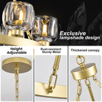 Cup-Shade Ring Chandelier hardware detail