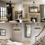 Cup-Shade Ring Chandelier