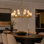 Cylinder Shade Alabaster Pendant Light by Dalmivik, product or room detail view