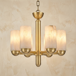 Cylinder Shade Alabaster Pendant Light by Dalmivik, product or room detail view