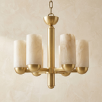 Cylinder Shade Alabaster Pendant Light by Dalmivik, product or room detail view