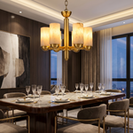 Cylinder Shade Alabaster Pendant Light by Dalmivik, product or room detail view
