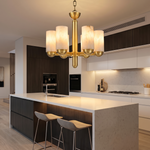 Cylinder Shade Alabaster Pendant Light by Dalmivik, product or room detail view