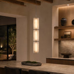 Harmon Alabaster Grand Pendant Light 5.9" by Dalmivik, complete fixture view