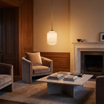 Lantern Cylinder Alabaster Pendant Light by Dalmivik, product or room detail view