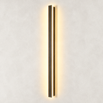 Complete slim linear outdoor wall fixture, illuminated