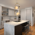 Oval Frame Duo Alabaster Pendant Light by Dalmivik, product or room detail view