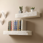 Rectangular Shelf Wall Alabaster by Dalmivik, complete fixture view