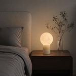 Stone Orb Floor Alabaster Floor Lamp by Dalmivik, product or room detail view