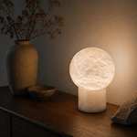 Stone Orb Floor Alabaster Floor Lamp by Dalmivik, product or room detail view