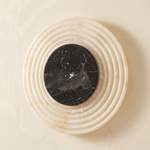 Swirl Disc Wall Alabaster by Dalmivik, complete fixture view
