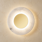 Swirl Disc Wall Alabaster by Dalmivik, product or room detail view