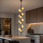 Vertical Orb Cascade Alabaster Pendant Light by Dalmivik, product or room detail view