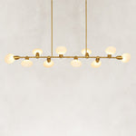 Dandelion Glass Linear Chandelier in 74 in / 188 cm - alternate angle