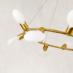 Dandelion Glass Ring Chandelier in Brushed titanium gold - material detail