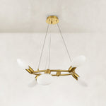 Dandelion32 gold-tone ring chandelier detail 3