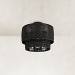 Black fixture underside and unlit lamp region.