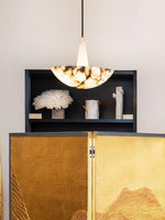 Elegant Alabaster Chandelier with Integrated LED Premium by Dalmivik, product or room detail view