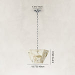 Dimension diagram for Faceted Ivory Marble Pendant