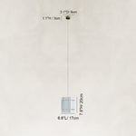Dimension diagram for Fine Vein Twelve-Panel Marble Lantern Pendant